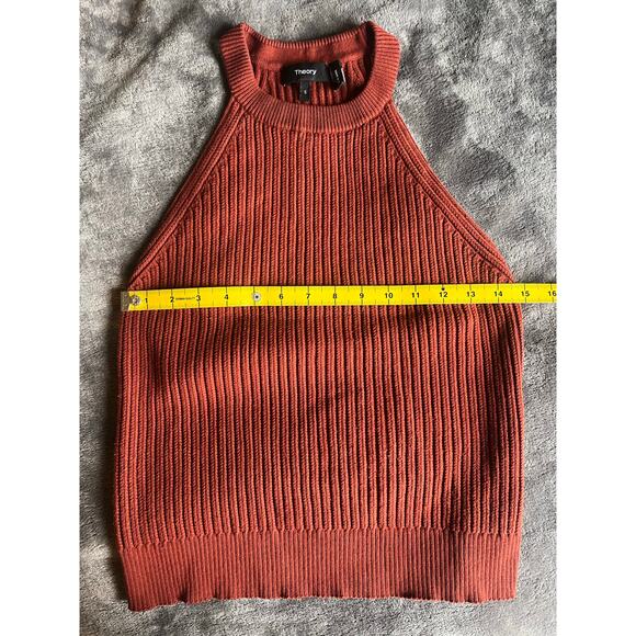 Theory Waxson Ribbed Knit Halter Tank Top in Size Small - Picture 4 of 6